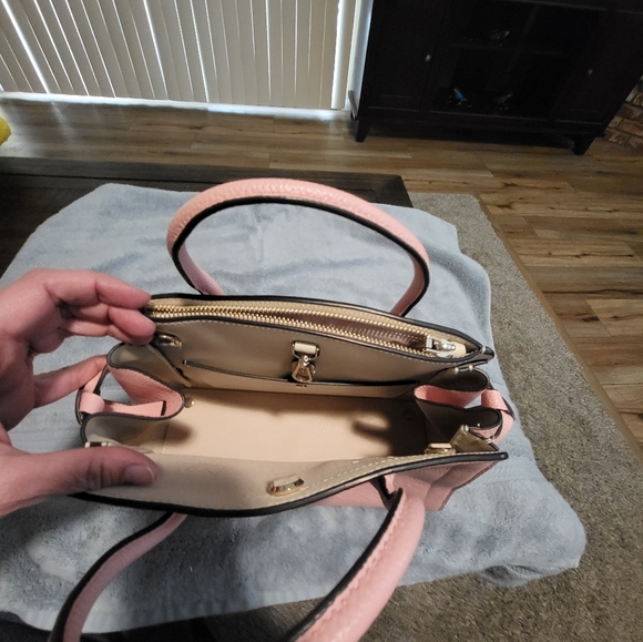 Kate Spade Knott Medium Satchel with Crossbody Strap Pink VGUC - Picture 10 of 11